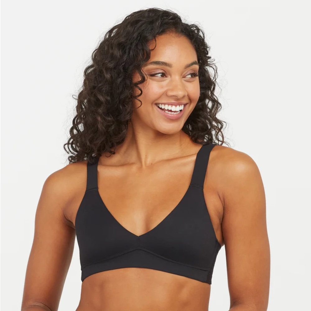 Spanx Bra-llelujah Unlined bralette in black